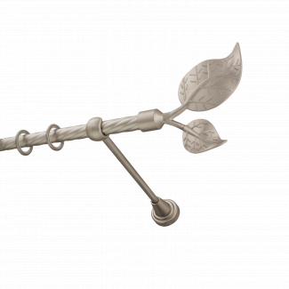 Металлический карниз для штор Тропик, однорядный 16 мм, сталь, витая штанга, длина 180 см