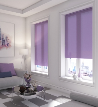 Рулонные шторы Хай тек, однотонные, лиловые, 57 x 160 см