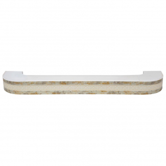 Пластиковый потолочный карниз для штор Акант, двухрядный, краке, 160 см