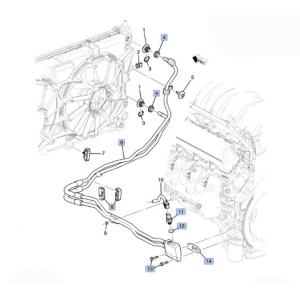 Трубки охлаждения масла в ДВС Cadillac Escalade/Chevrolet Tahoe T1XX 2021- General Motors 85136335; 84755315