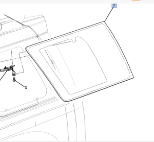 Стекло задней форточки левое Chevrolet Tahoe / Escalade 2015-2020 23220277